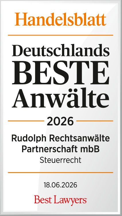 Handelsblatt: Germany’s Best Lawyers 2026 – Rudolph Rechtsanwälte Partnerschaft mbB, tax law