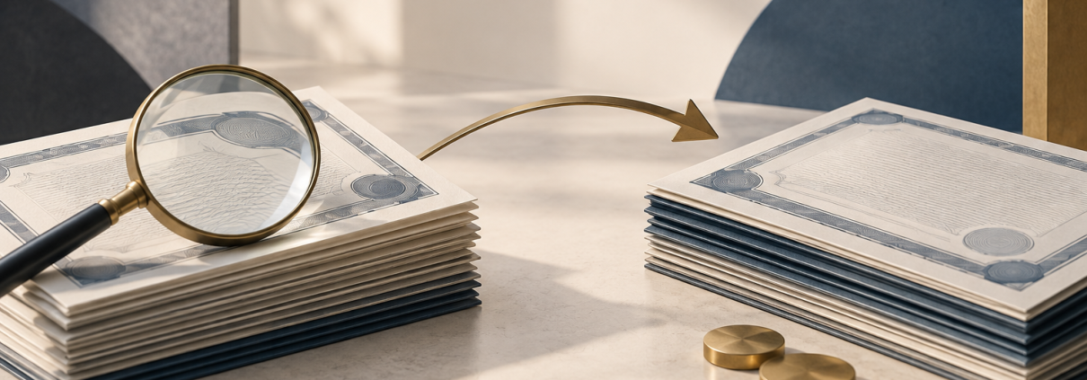 AI-generated illustration of securities transfers and their tax-law review